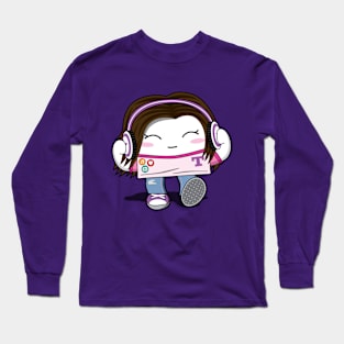 Kawaii Headphones Long Sleeve T-Shirt